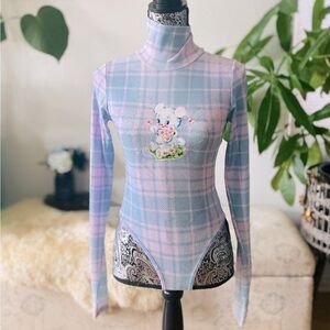 NWT By Samii Ryan x Care Bears Doll’s Kill See-through Turtleneck Mesh Bodysuit